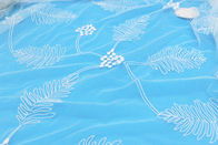 Mesh Allover Leaf Lace Fabric With Polyester Water Soluble Embroidered