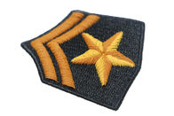 Black Diamond 3D Military Embroidered Badges Overlock Border Arm band With Pentagram