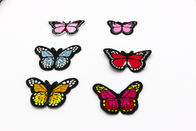 3D Multicolored Butterfly Embroidered Patch Multiusage Custom Made Velveteen Badge