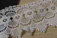 DTM Embroidery Anglaise Trim , 9cm Width White Eyelet Trim Polyester Material