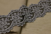 Floral Guipure Lace Trims , Bicolor Tulle Lace Trims OKEO TEX 100 Approved