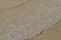 ODM Embroidered Tulle Lace Trim , Gauze Mesh 5 Inch Lace Trim