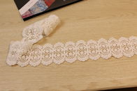 Embroidered Guipure Lace Trims 6.5CM Width Watersoluble With Zero Impurities