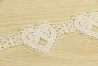 Polyester Guipure Lace Trims With Heart Pattern Multiapplication