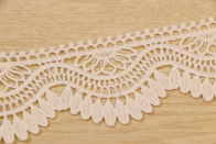 Water Soluble Interlining Guipure Lace Trims , Embroidery Cotton Lace Ribbon