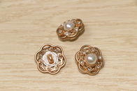 Rose Gold Personalised Buttons For Clothes 28L Ecofriendly Floral Patterned
