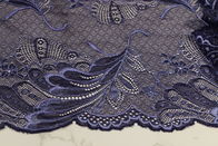 Navy Blue Lingerie Lace Trim 8.85in Width For Multiapplication