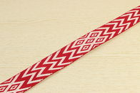 Bicolor Woven Tapes , Goemetric Polyester Bias Binding Tape 3mm Thickness