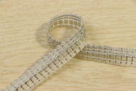 Fringe Woven Fabric Tape Multiapplication With Silver Metallic Thread