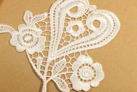 Burgundy Bridal Lace Appliques Multiusage Polyester Shinny Yarn Material