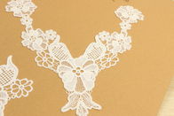 Chemical Guipure Lace Applique , Bows Embellished Wedding Lace Applique