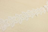 Silver Sequin Lace Trim Butterfly Patterned For Multiapplication