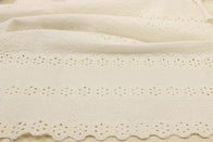 Antitear Cotton Lace Fabric By The Yard , Wrinkleproof Cotton Net Lace Fabric