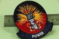 7.5x7cm Embroidered Fabric Cloth 3D Patch POWER Typeface
