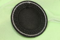 3D Black Medusa Circle Patch Silver Metallic Embroidery Sequins PU Puff Patch For T Shirt Pants Shoes