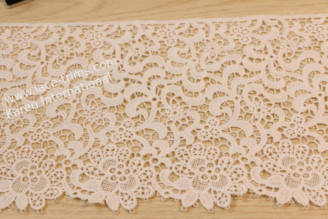6 Inch Guipure Lace Trims OEM Available For Multiusage British Style