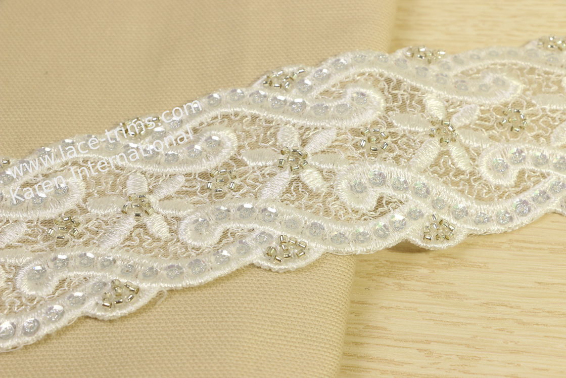 Crochet Ivory Lace Ribbon Multi Creations 23mm Width Bugles Equipped