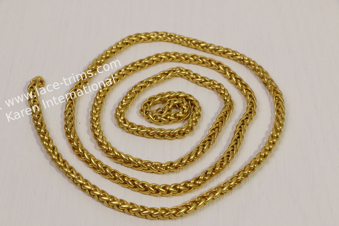 Brass Chunky Gold Purse Chain Untarnishable For Multipurpose