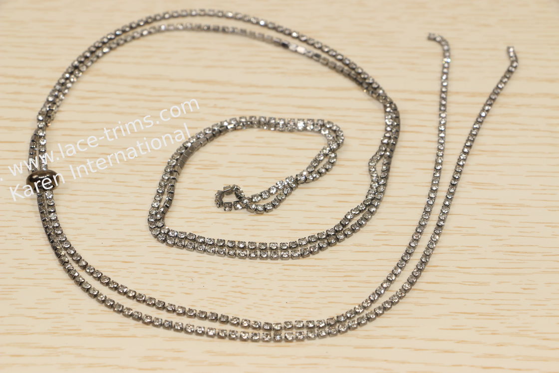 nonirritable rhinestone necklace chain 49in Length For Multiusage
