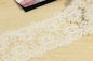 Earloop Guipure Lace Trims , Scalloped Lace Trim For Multifeature