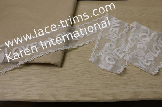 white Guipure Lace Trim By The Yard Wave Shaped Tulle Lace double edged 7.5CM