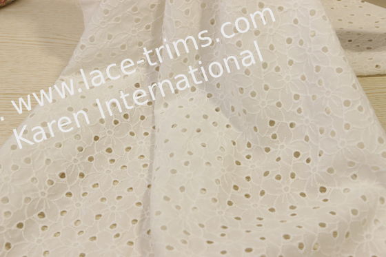 15yds Cotton Embroidered Lace Fabric Slim Transluscent For Multiapplication